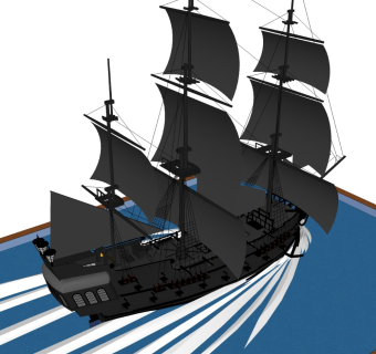 精细帆船模型 (3)